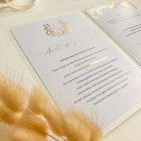 Aranyozott esküvői meghívó