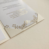 Aranyozott esküvői meghívó