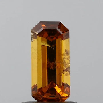 0.71ct Emerald Natural Diamond (Colour Fancy Deep Orange, Clarity I2, GIA Certified)