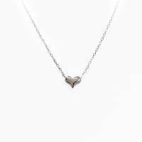 Women Simple Mini Heart 925 Sterling Silver Necklace