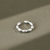 Modern Oval Beads 925 Sterling Silver Adjustable Ring