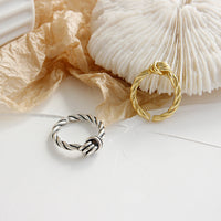 Friend's Twisted Knot 925 Sterling Silver Adjustable Ring