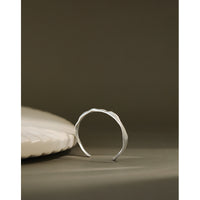 Simple Minimalist Irregular 925 Sterling Silver Adjustable Ring