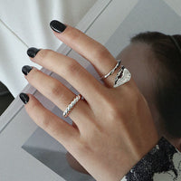 Classic New Twisted 925 Sterling Silver Adjustable Ring