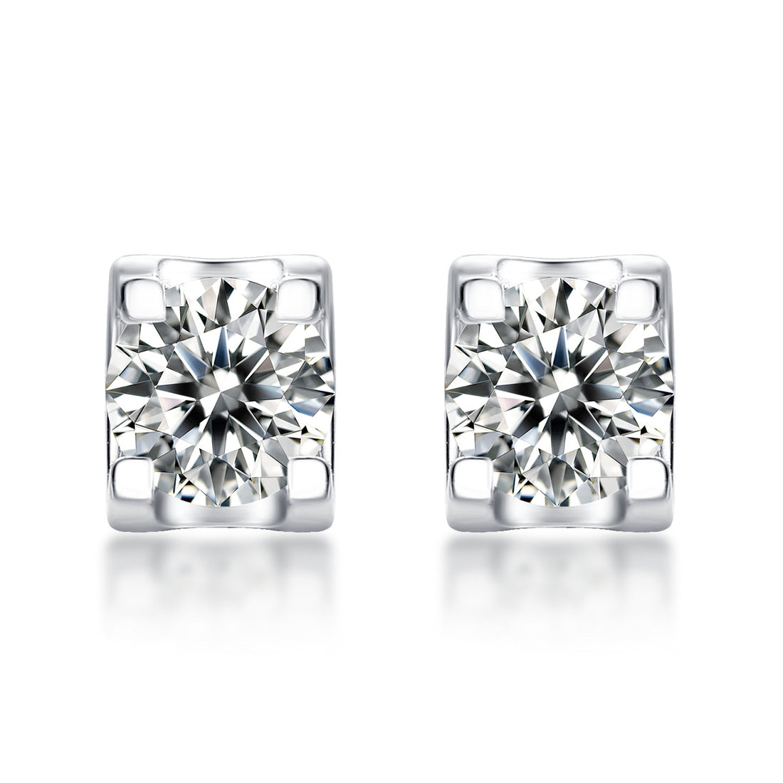 Ünnepi Négy Karmú Moissanite CZ 925 Sterling Ezüst Fülbevalók