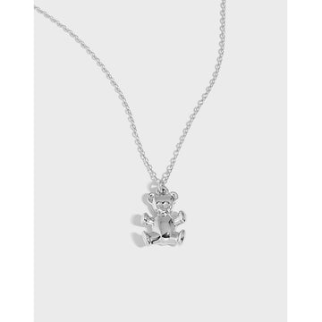 Cute Gift Bear 925 Sterling Silver Necklace