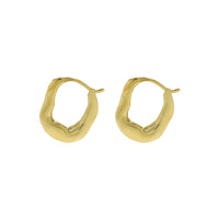 Gift Irregular Letter U Shape 925 Sterling Silver Hoop Earrings