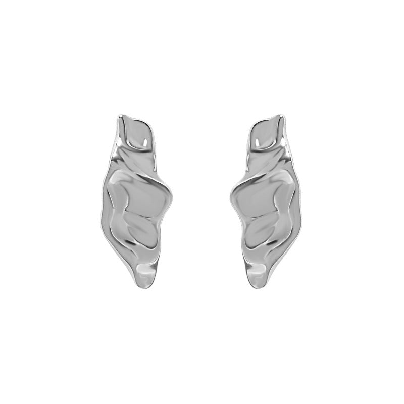 Geometry Irregular Pods 925 Sterling Silver Stud Earrings